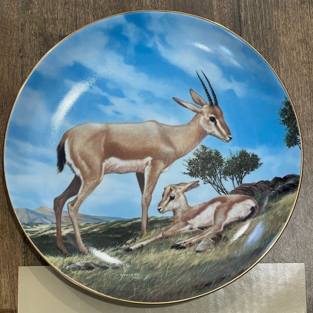 The Horned Gazelle Collectors Plate
